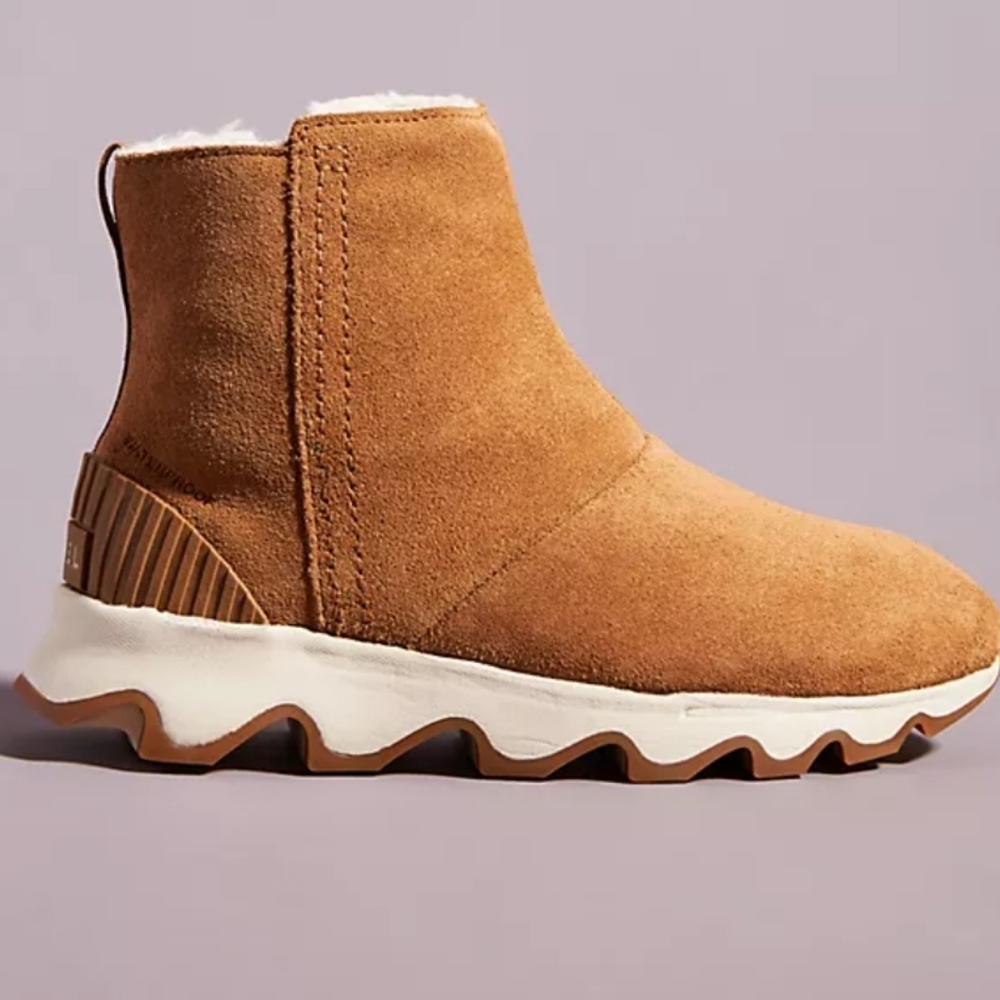 Sorel Kinetic Ankle Bootie 7.5 Suede Sneakers Boots
